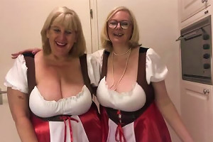 Oktoberfest 2 Busty Topless Blondes