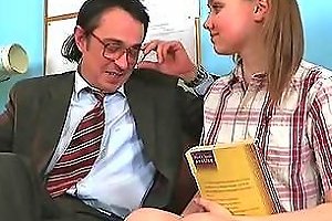 Old Teacher Pleasured By Teen