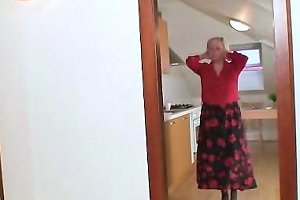 Naughty Granny Pleases Two Repairmen