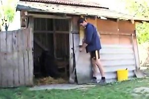 Farm Guy Fucks A Granny In Her Ass